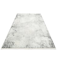 Makine Kaymaz Yıkanabilir Beyaz Eskitme Triko Salon Mutfak Halısı Koridor Halısı Yolluk 5 cream grey