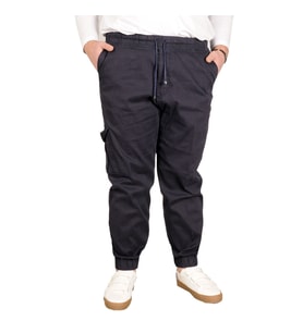 Mode XL Büyük Beden Erkek Keten Kargo Jogger 21910 Lacivert