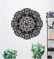 Çiçek Tasarımlı Mdf Duvar Saati