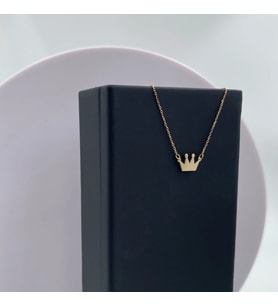 Kraliçe Tacı 14 Ayar Altın Kolye