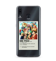 Samsung Galaxy A20/A30 Uyumlu One Piece Desenli Şeffaf Telefon Kılıfı