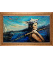 ALTIN ÇERÇEVELİ PASPARTULU TABLO CR1475