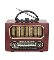 Nostaljik Ahşap Tasarımlı Bluetooth Hoparlör  FM/AM Radyo Destekli Şarjlı ve Taşınabilir Retro Radyo Model-5