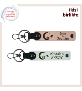 Anlam Yüklü Hatıra – Çocuk Ve Ayyıldız Motifli Kişiye Özel Anahtarlık Takım, Yavru Ağzı-Beyaz