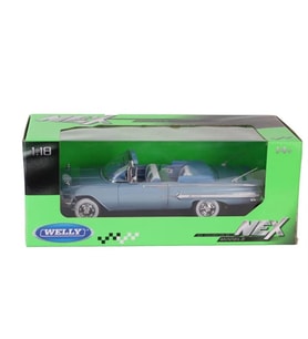 Welly 1960 Chevrolet Impala 1/18 Diecast Model Araba Mavi