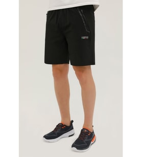Lumberjack M-SD4011 Leon Woven Short Siyah Erkek Şort (Düz Siyah)