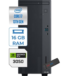Asus Expertcenter P500MV Intel Core I7-13620H 16GB Ddr5 4tb SSD WIN11HOME 6GB/RTX3050 Minitower Masaüstü Bilgisayar WG7136216512B0DH05+Zettausbbellek