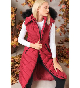 Z6752 DEWBERRY BAYAN YELEK-DÜZ BORDO