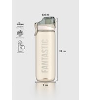 Renga Trego Yazı Desenli 630 ml Tritan Matara 912155 Bej