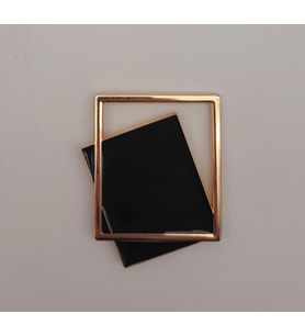 Angel Çanta Aksesuar Light Gold Çerçeve Model Siyah Renk Mıknatıslı Kilit