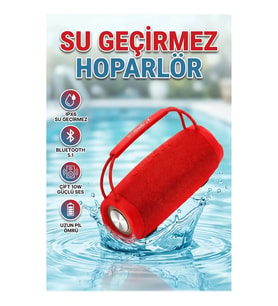 IPX6 Suya Dayanıklı Bluetooth 5.1 Hoparlör 20W Stereo Ses Çift 52 mm Sürücü