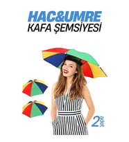 Hac Umre Kafa Şemsiyesi Güneş Koruma Şemsiyesi 2 Adet