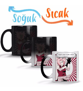 Sakura Naruto 01 Sihirli Kupa Bardak Porselen