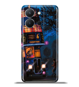 Vivo Y36 Kapak HD Renkli Dizayn Silikon Kılıf - Knight Bus