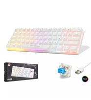 Hadron G508B Mekanik Oyuncu Klavyesi %60 Mini - RGB Blue Switch Q Beyaz