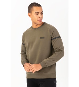 Maraton Comfort Erkek Bisiklet Yaka Açık Haki- Sweatshirt