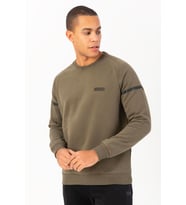 Maraton Comfort Erkek Bisiklet Yaka Açık Haki- Sweatshirt