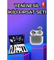 3.Nesil Tws Bluetooth Kulaklık Bluetooth Bağlantılı Akıllı Saat Amoled Ekran Plastik Hasır Kordon -