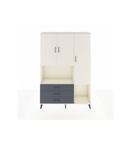 Arges Dolap 6 Raflı 3 Çekmeceli 3 Kapaklı 132x30x195 Aytaşı-Aytaşı/Antrasit