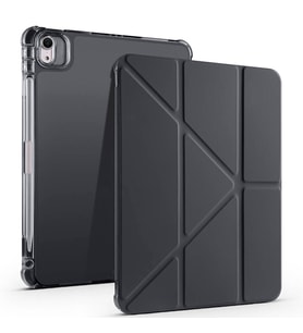 Apple iPad Air 11 2025 M3 Uyumlu Kılıf Zore Tri Folding Kalem Bölmeli Standlı Kılıf (Siyah)