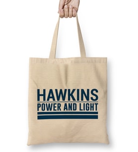 Stranger Things Hawkins Power And Light Bez Çanta Uzun Saplı