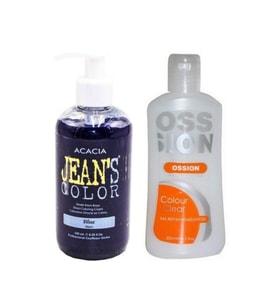 Jeans Color Saç Boyası Mavi 250ml Ve Ossion Saç Boya Temizleyicisi 200ml