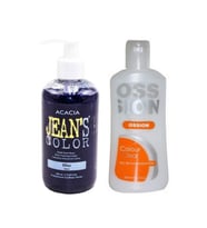 Jeans Color Saç Boyası Mavi 250ml Ve Ossion Saç Boya Temizleyicisi 200ml