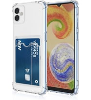 Teknomoda Samsung Galaxy A04 Kılıf Kartlıklı Anti Şok Korumalı Şeffaf Silikon Şeffaf Açık