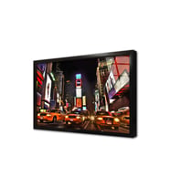 New York Gece Çerçeveli Cam Tablo
