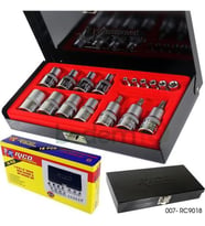 Rico RC9018 Torx 1/2"- 1/4" Lokma Set Takımı Çantalı 18 Parça