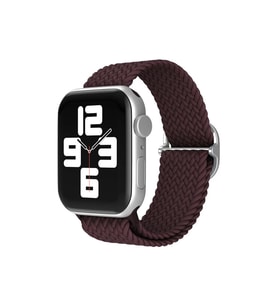 Lexroo Aple Watch 42mm Uyumlu Örgü Kordon Esnek Hafif Akıllı Saat Kayışı Mürdüm