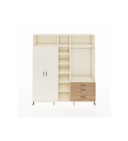 Hyperion Dolap 9 Raflı 3 Çekmeceli 2 Askılı 220x44x243 Aytaşı-Aytaşı/Çam