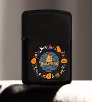 BK Gift Halloween Tasarımlı Renkli Baskılı Siyah Benzinli Metal Çakmak-4