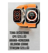 Mey İthalat® Suya ve Toza Dayanıklı 45 MM Akıllı Saat Bildirim ve Cevapsız Çağrı Görüntüleme