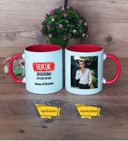 Hukuk Okuduğumu Söylemiş Miydim Kupa Bardak Kırmızı Fotoğraflı Hukukçuya Hediye