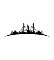 New York Duvar Sticker Siyah 21x7 cm