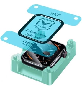 Apple ile uyumlu Watch 44mm Polymer Nano Ekran Koruyucu + Kolay Uygulama Aparatlı