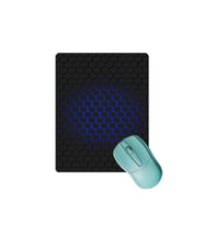 SonicTouch Mavi Siyah Petek Desenli Kaydırmaz Gaming Oyuncu Masaüstü Dikişsiz Mouse Pad 17x21cm