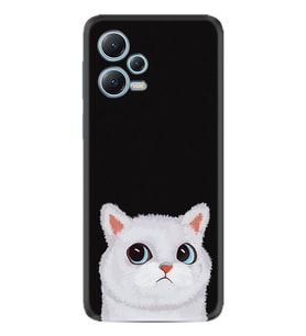 Xiaomi Redmi Note 12 4g Kılıf Resimli Desenli Silikon Platinium Series White Cat 1835