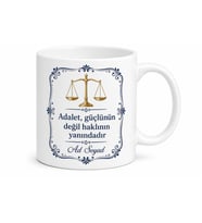 Kişiye Özel Adalet Temalı Meslek Kupa Bardak Hukuk Hediye