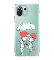 Xiaomi  Mi 11 Lite  Kamera Korumalı Kapak Aşk Tasarımlı Şeffaf  Kılıf