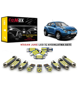 Nissan Juke LED İç Aydınlatma Ampul Seti FEMEX Parlak Beyaz