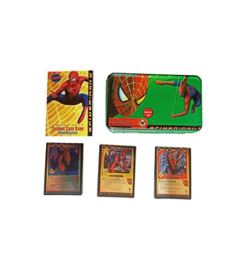 Spiderman Örümcek Adam Oyun Kartları 55 Kartlı Metal Kutulu Oyun Tablalı