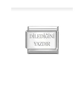 İTALYAN CHARM ÇELİK BİLEKLİK KİŞİYE ÖZEL (Çok Renkli)