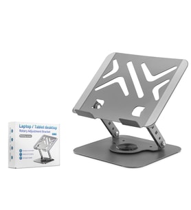 Periboia Karbon Çelik 360 Derece Dönebilen Laptop Ve Tablet Standi - Gri HDX8017 (Çok Renkli)
