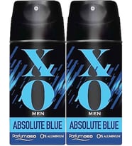 XO Deodorant 150ML Men-Erkek Absolute Blue (2 Li Set)