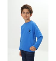 Toontoy Erkek Çocuk Baskılı Tişört (Saks)