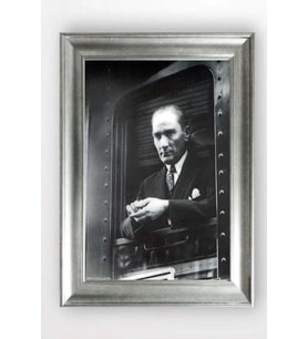 Gümüş Çerçeveli Atatürk Tablo a220