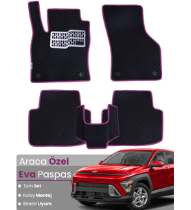 HYUNDAİ KONA (2018-2025) Uyumlu EVA Paspas Tam Set–Araca Özel,Kolay Montaj,Su Geçirmez