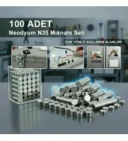 100 Lü 8x3mm Yuvarlak Neodyum Mıknatıs